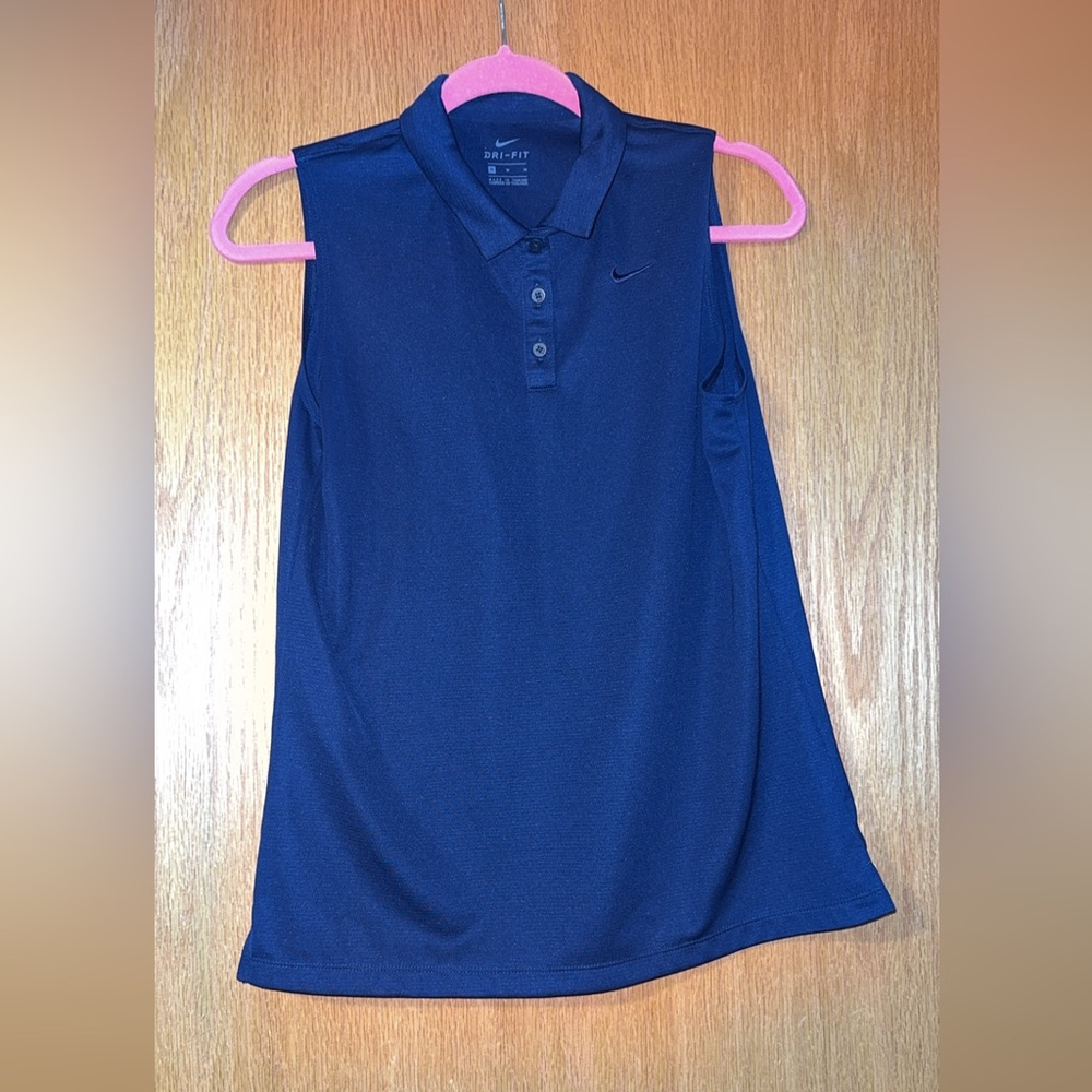 Nike Women's Dri-FIT Victory Sleeveless Golf Polo Midnight Navy